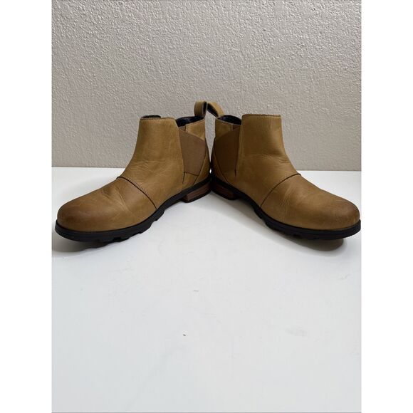 Sorel Women's Emelie Chelsea Boot Waterproof Light Leather Brown size 10.5 Women - Picture 7 of 13